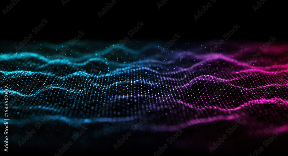 Poster techno-organic mesh grid a dark sci-fi inspired background with glowing mesh grids, hexagonal nodes,