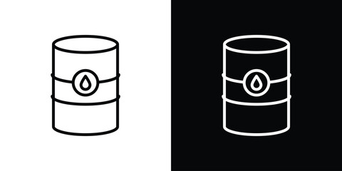 Fuel barrel icon filled flat sign concept for web design.
