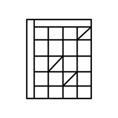 Productivity Planner Schedule Line Icon