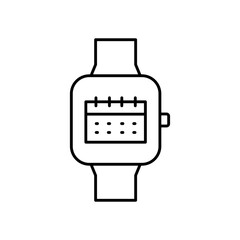 Smartwatch Time Management Line Icon