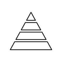Pyramid Chart Data Hierarchy Line Icon