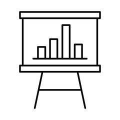 Fototapeta premium Bar Chart Data Graph Line Icon