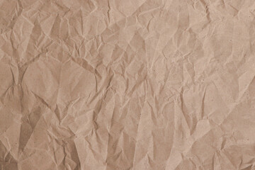 Wrinkled Brown Kraft Paper Texture

