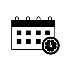 Time and Date Schedule Fill Icon