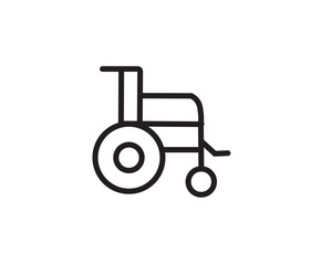 wheelchair icon on transparent background.Vector icon of accessibility symbol