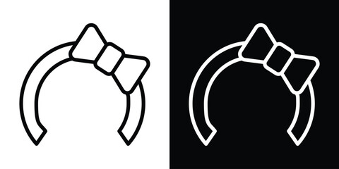 Hair tie icon filled flat sign concept for web design.