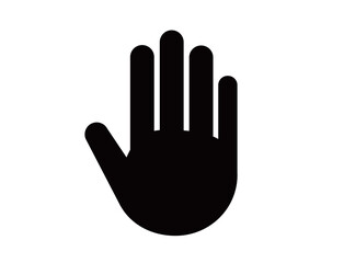 school icon 25A : hand, icon, sign, vector, palm, symbol, silhouette, finger, illustration, fingers,