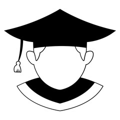 graduation logo vector illustration design