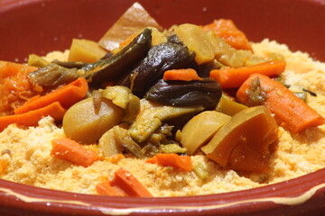 Fresh Moroccan Couscous Close Up