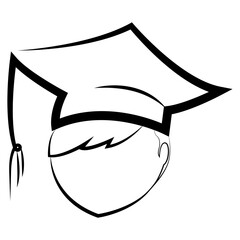 graduation logo vector illustration design