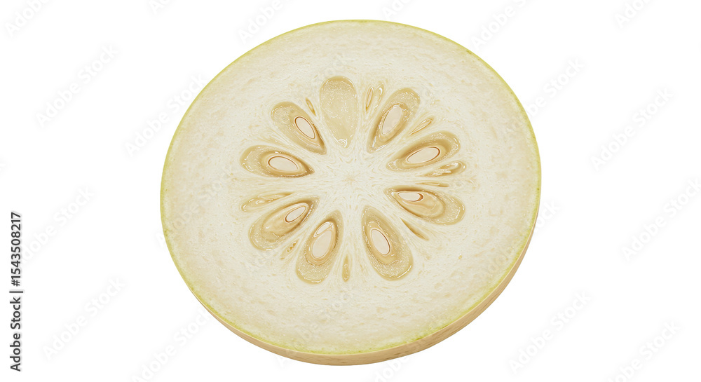 Poster a detailed top-down view of a cross-section of a pomelo fruit on a dark background