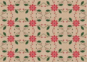 red flower pattern background 