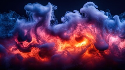 Fototapeta premium Abstract smoke art, vibrant colors