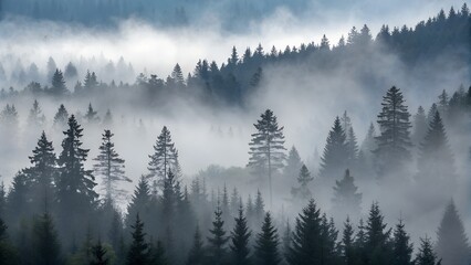 fog over forest