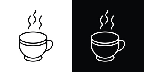 Hot drinks icon filled flat sign concept for web design.