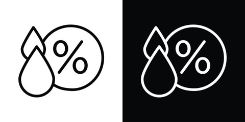 Humidity icon filled flat sign concept for web design.