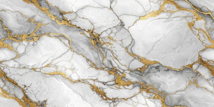 Elegant white marble with golden veins luxurious texture and background