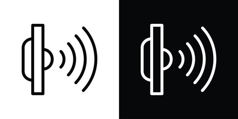 Infrared icon filled flat sign concept for web design.