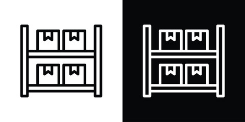 Inventory icon filled flat sign concept for web design.