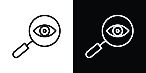 Investigation icon filled flat sign concept for web design.