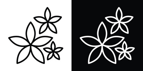 Jasmine icon filled flat sign concept for web design.