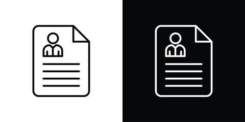 Job candidate icon filled flat sign concept for web design.