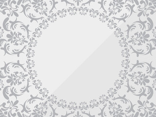 エレガントなダマスク模様の背景　ホワイト