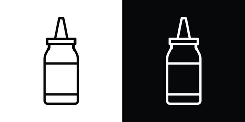 Ketchup icon filled flat sign concept for web design.