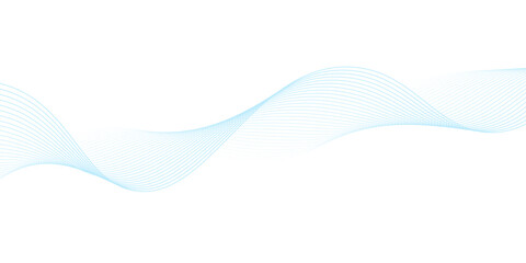 Abstract blue smooth wave on a white background eps10