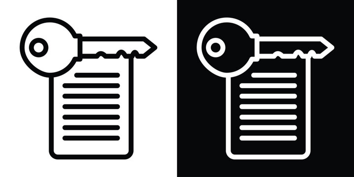 Key takeaway icon filled flat sign concept for web design.