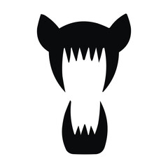 illustration of a wild animal biting