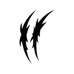 silhouette of a wild animal's claw