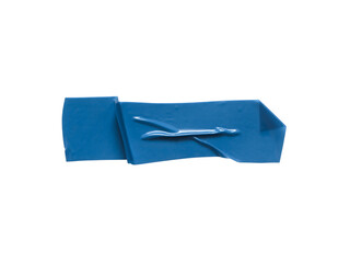 Realistic rubber blue tapes. Alpha channel. Can be used as overlay elements for design projects. 