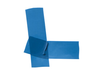 Realistic rubber blue tapes. Alpha channel. Can be used as overlay elements for design projects. 