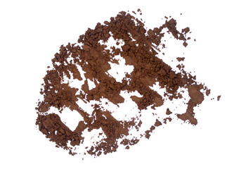 Cocoa powder isolated on transparent background