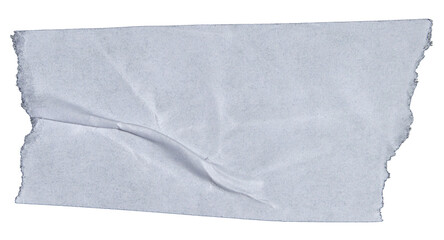 Adhesive white ripped paper tape with transparent background cut out design element