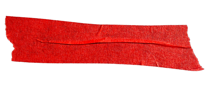 PNG Ripped torn paper adhesive red masking tape on transparent background