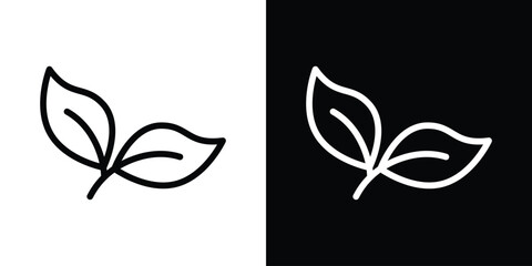 Leaf icon filled flat sign concept for web design.