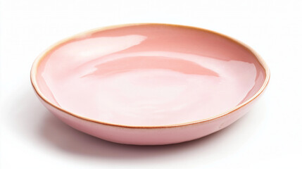 prato de cer&acirc;mica rosa isolado