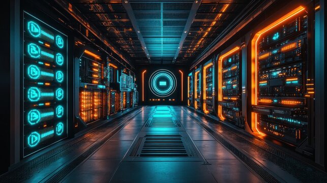 Futuristic server room