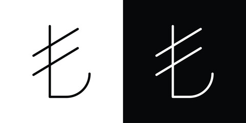 Lira sign icon filled flat sign concept for web design.