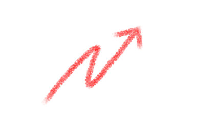 Ascending Arrow: A simple yet striking illustration of a hand-drawn, red arrow, pointing upwards against a clean backdrop, signifying growth and direction.