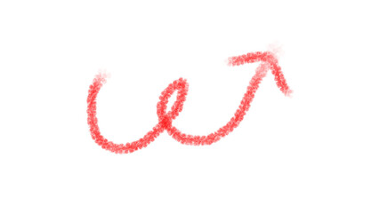 Fototapeta premium Red Arrow: An artistic illustration of a vivid red arrow. the vibrant and dynamic arrow guides the viewer's eye and represents direction, progress, and forward movement.