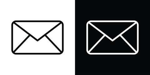 Mail icon filled flat sign concept for web design.