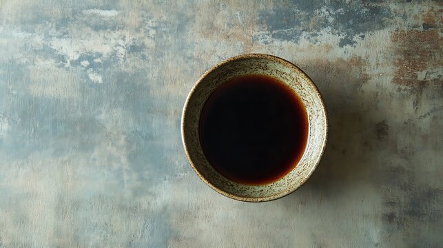 Organic dark soy tamari sauce in a bowl