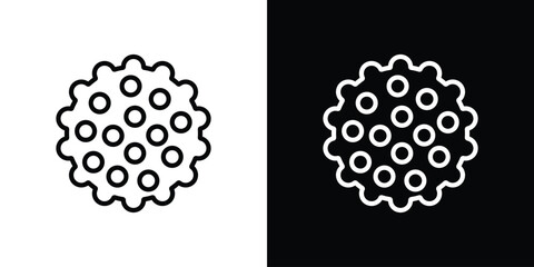 Massage ball icon filled flat sign concept for web design.