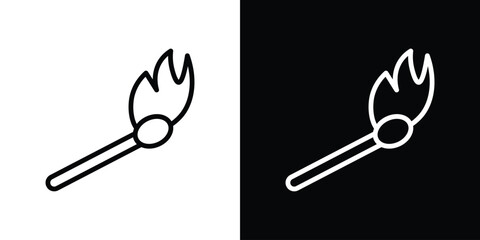 Matches icon filled flat sign concept for web design.