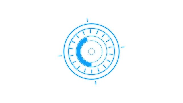 HUD Circle User interface Target searching scope and scanning element theme. Digital UI and Sci-fi circular. 4K motion graphic footage video