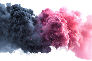 Isolated colorful cloud combination on transparent background