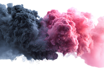 Isolated colorful cloud combination on transparent background